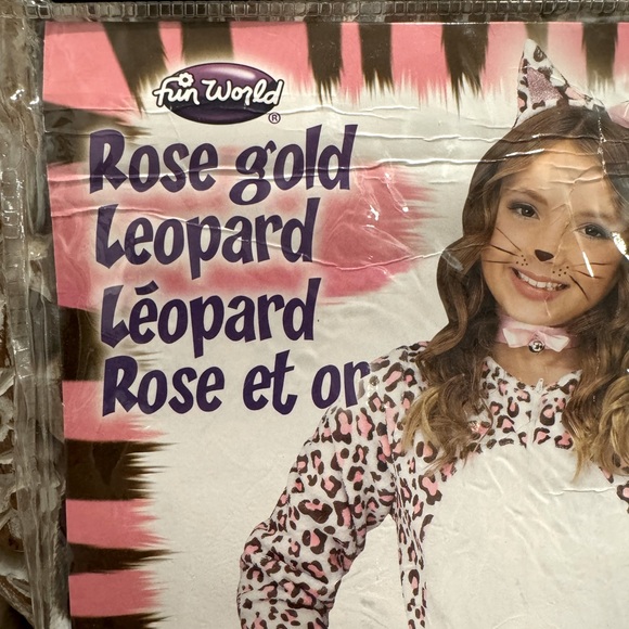Fun World Rose Gold Leopard Halloween Costume- size Kids Small 4-6 - Picture 2 of 5